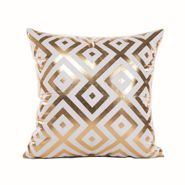 Black & Gold Velvet Pillow Cover