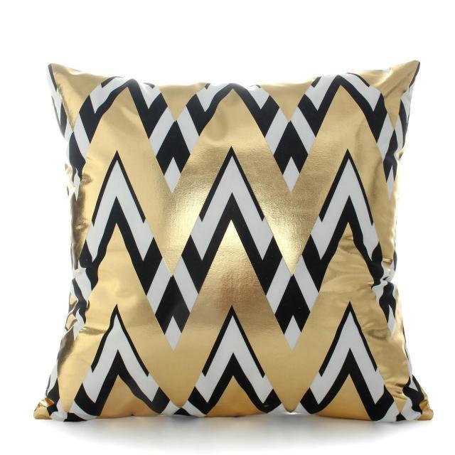 Black & Gold Velvet Pillow Cover