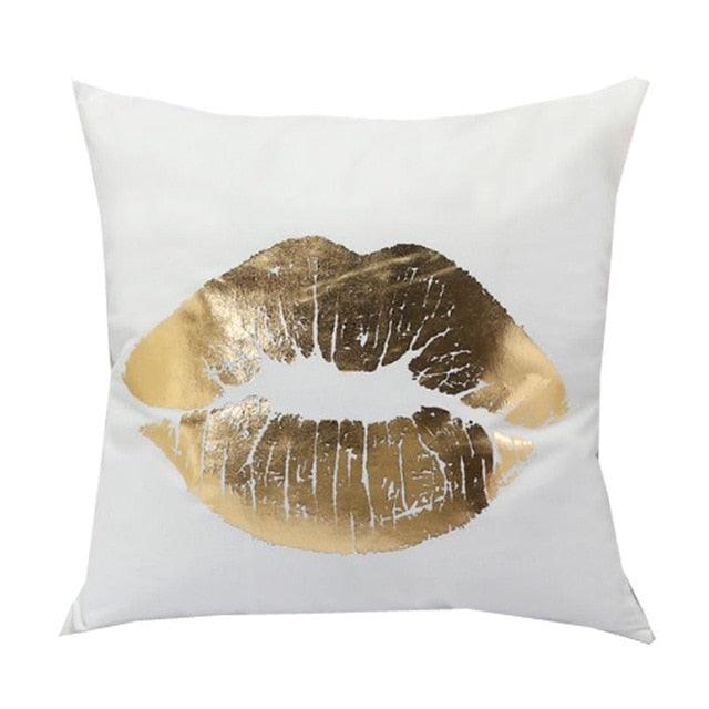 Black & Gold Velvet Pillow Cover