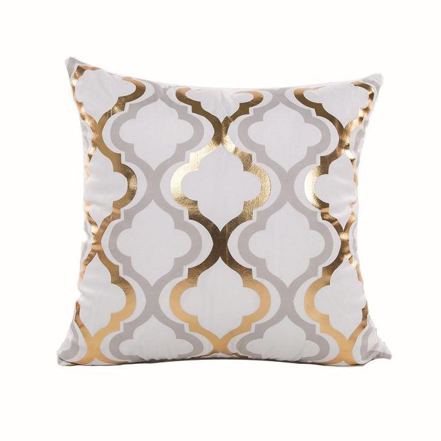 Black & Gold Velvet Pillow Cover