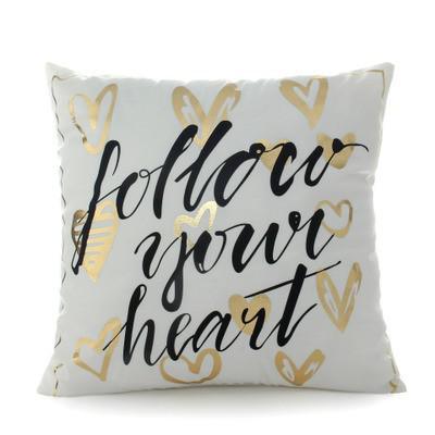 Black & Gold Velvet Pillow Cover