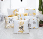 Black & Gold Velvet Pillow Cover