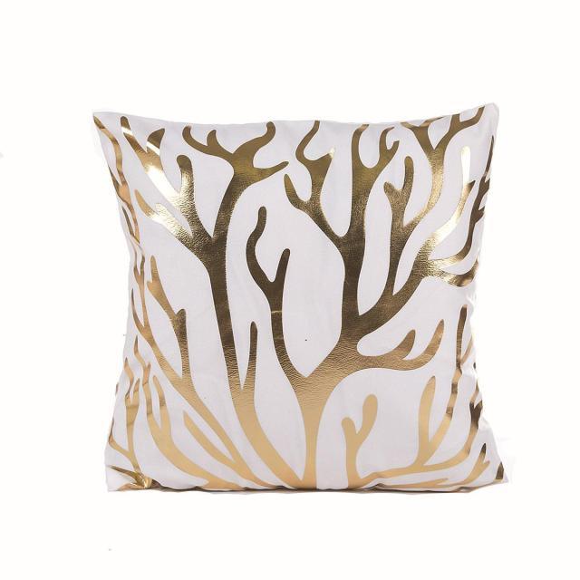 Black & Gold Velvet Pillow Cover