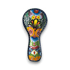 Hand-painted Talavera spoon rest — product view