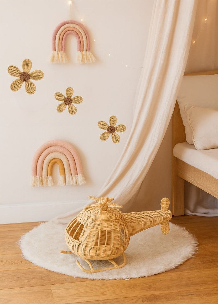 Rattan Daisy Wall Decor