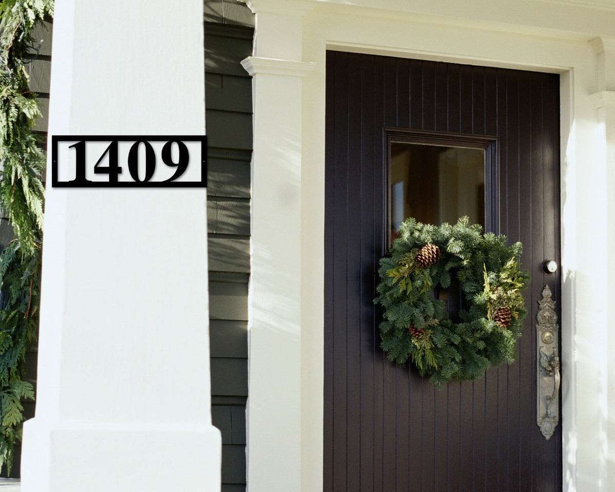 Custom Modern Metal Address Sign — Multiple Sizes