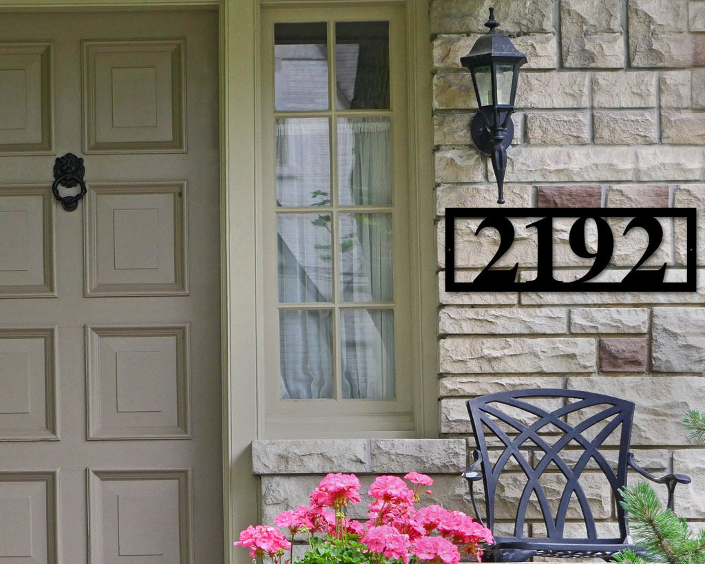 Custom Modern Metal Address Sign — Multiple Sizes