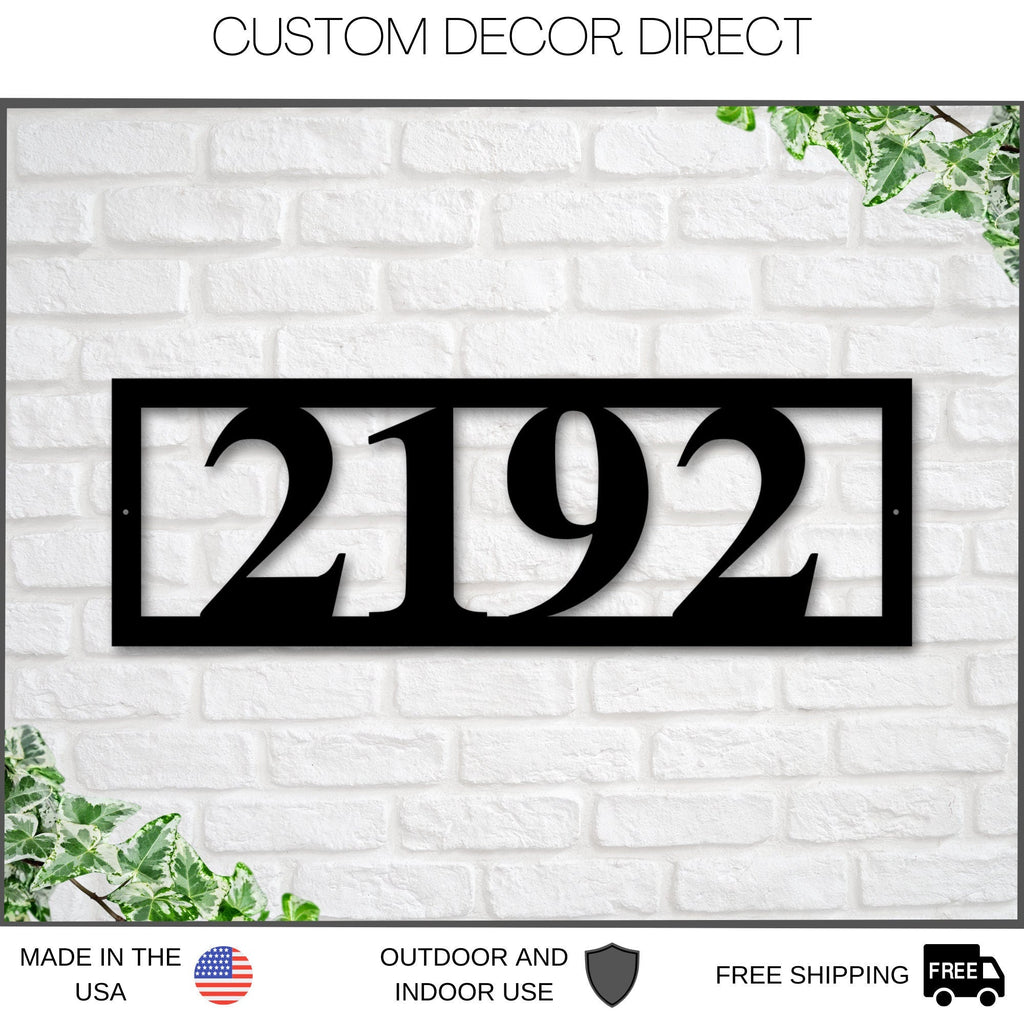 Custom Modern Metal Address Sign — Multiple Sizes