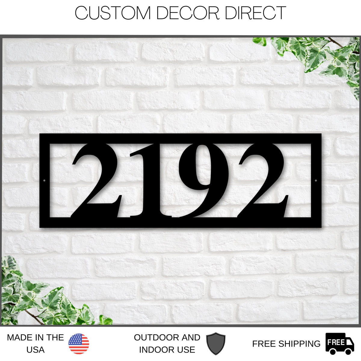Custom Modern Metal Address Sign — Multiple Sizes