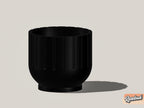 Fluted Indoor Planter with Drainage