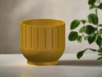 Fluted Indoor Planter with Drainage