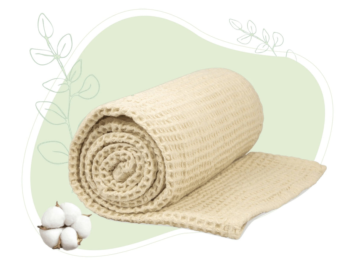 Waffle Weave Cotton Throw — 50 × 60 in.