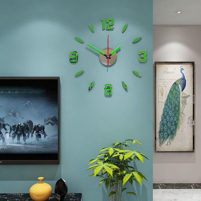 Luminous Frameless 3D Wall Clock