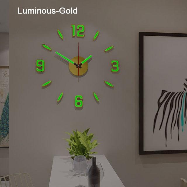 Luminous Frameless 3D Wall Clock
