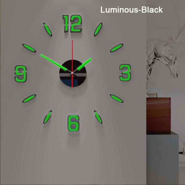 Luminous Frameless 3D Wall Clock