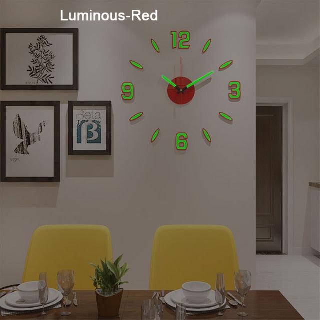 Luminous Frameless 3D Wall Clock