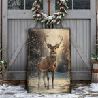 Vintage Winter Deer Canvas