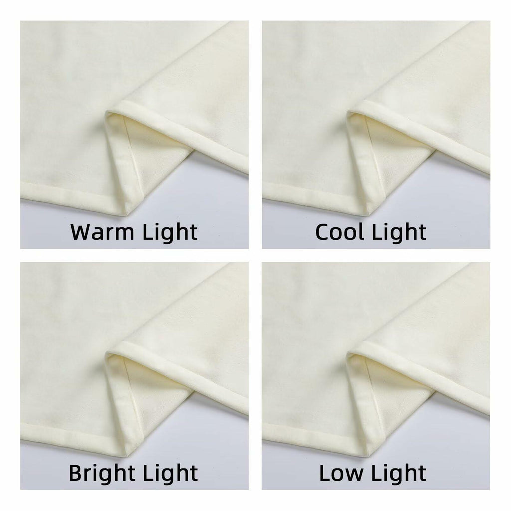 White Velvet Blackout Curtains — Set of 2