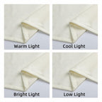 White Velvet Blackout Curtains — Set of 2