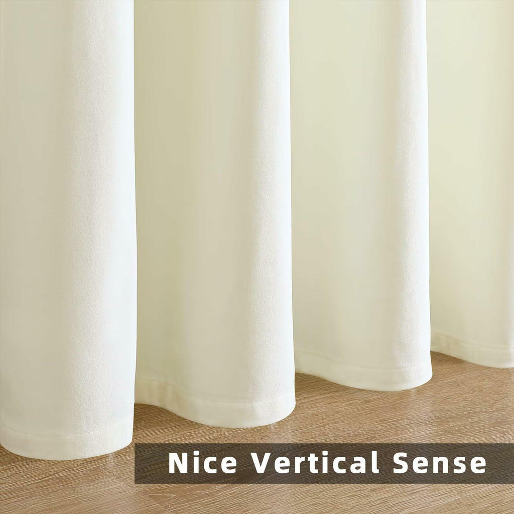 White Velvet Blackout Curtains — Set of 2
