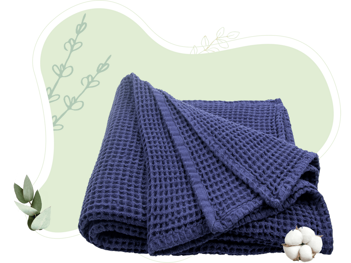 Waffle Weave Cotton Throw — 50 × 60 in.