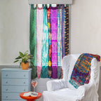 Rainbow Oasis Drapes – Upcycled Boho Curtains