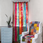 Rainbow Oasis Drapes – Upcycled Boho Curtains