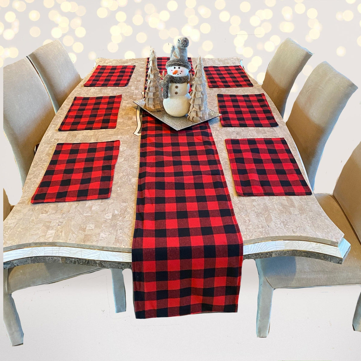 Buffalo Plaid Placemats & Table Runner