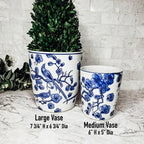 Blue & White Chinoiserie Porcelain Vase