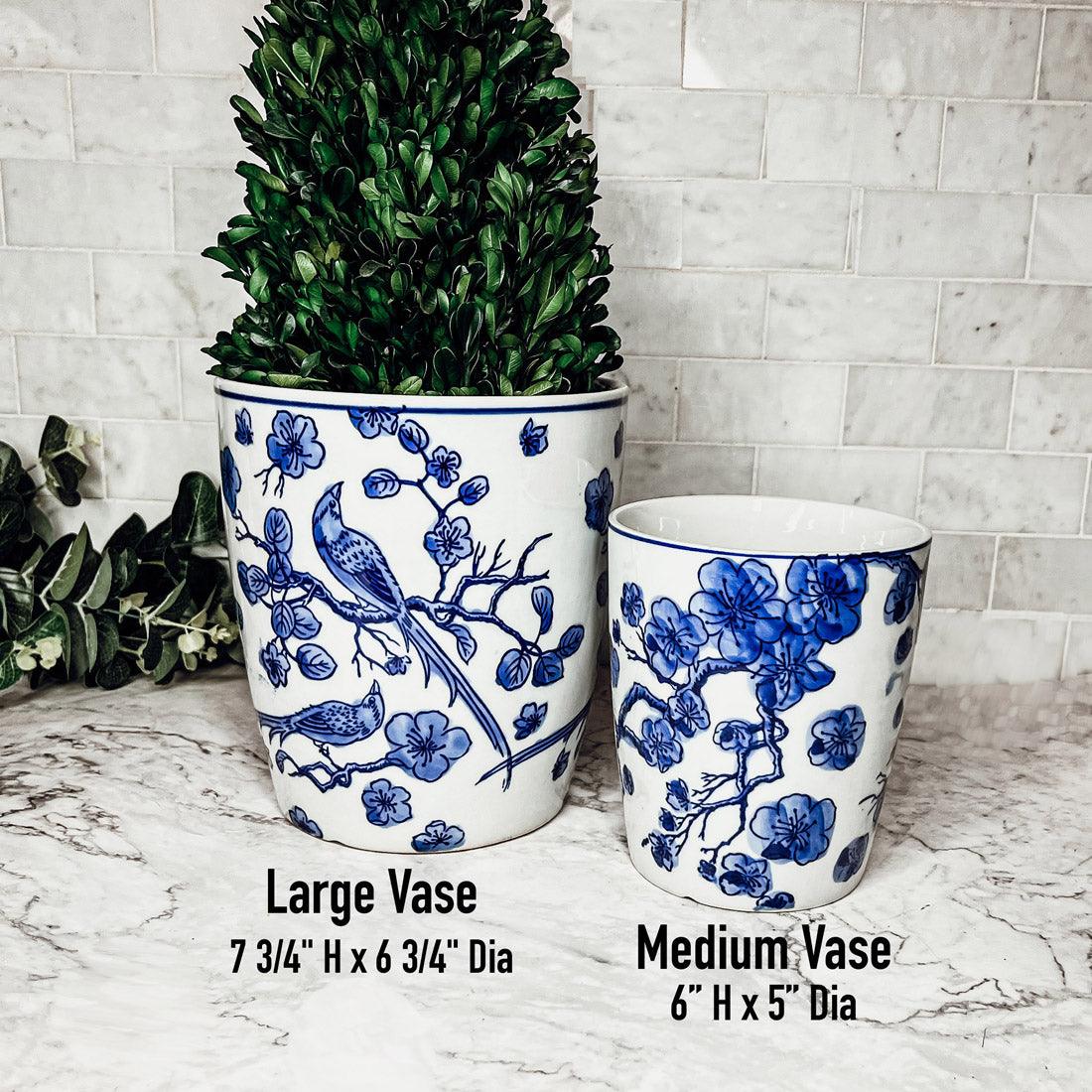 Blue & White Chinoiserie Porcelain Vase