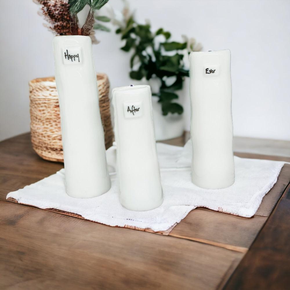 Mini Porcelain Vase Set — 3 Pieces