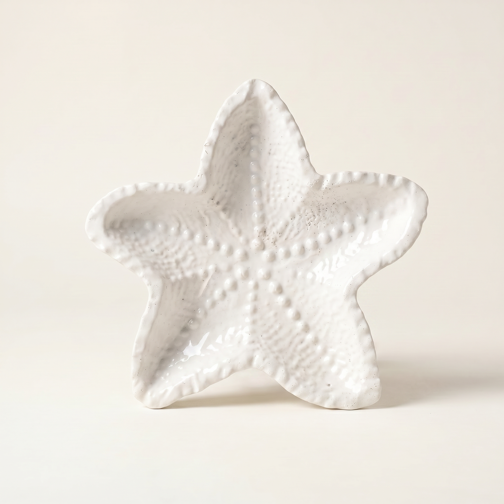 White Starfish Catchall Tray — 4 in.
