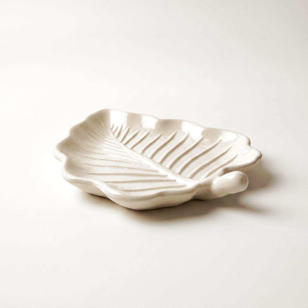 White Elm Leaf Decorative Tray — 6 in.