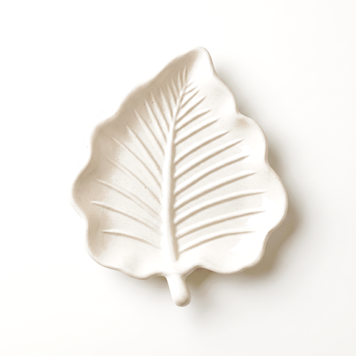 White Elm Leaf Decorative Tray — 6 in.