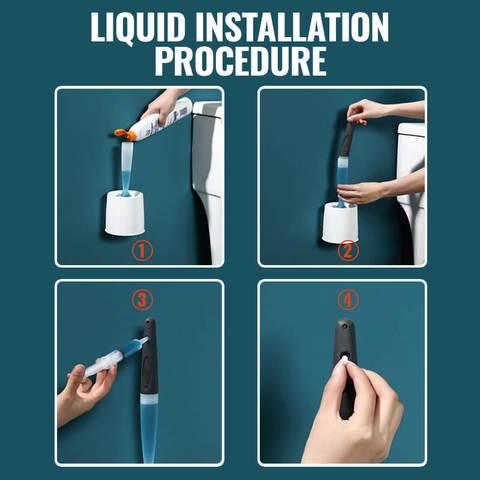 CleanFill Toilet Brush + Dispenser Set