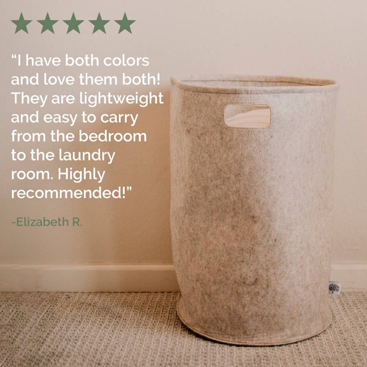 Soft Felt Everyday Laundry Hamper — product view 8