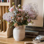 White Textured Porcelain Vase