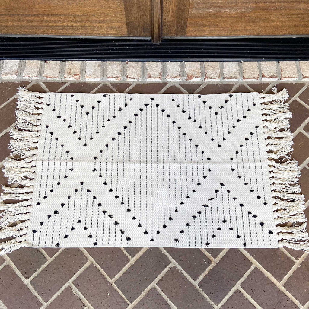Woven Tassel Accent Rug
