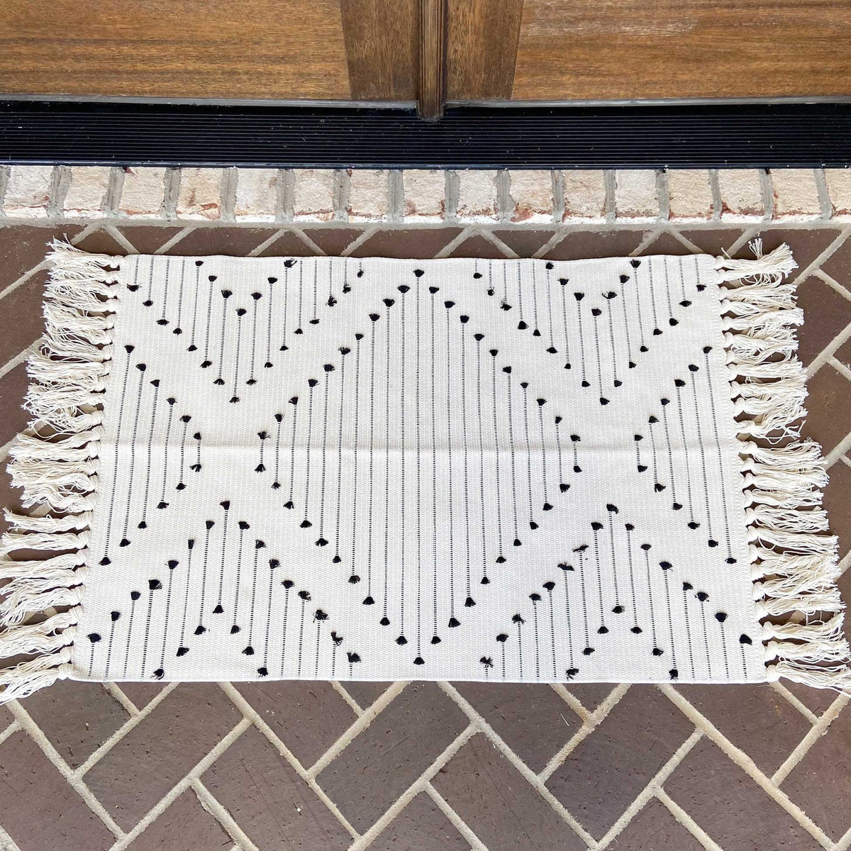 Woven Tassel Accent Rug